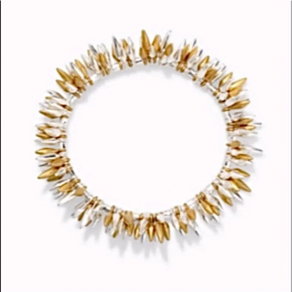 Stella & Dot | Mixed Metal Gold + Silver Spike Renegade Bracelet - Picture 13 of 13